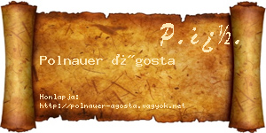 Polnauer Ágosta névjegykártya
